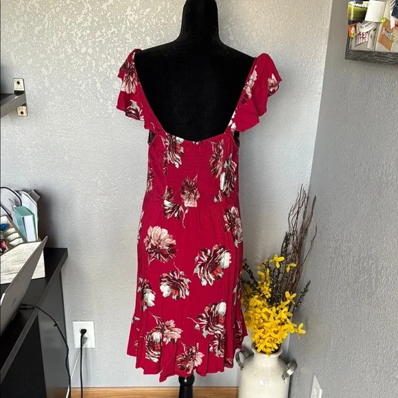 Maurices Red and White Floral Dress - Picture 5 of 7